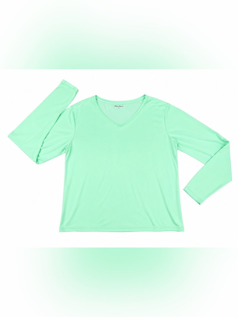 Lulu-B Mint Green Long Sleeve V-Neck Top